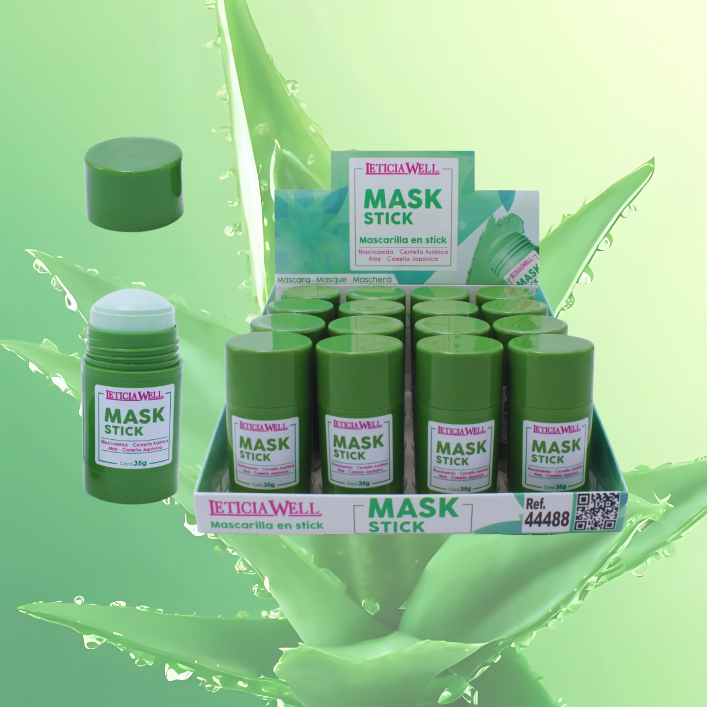 Mascarilla Verde en Stick Aloe Vera