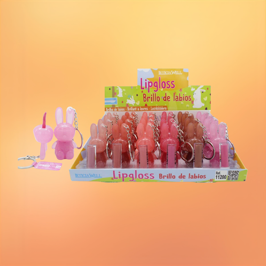 LipGloss Brillo Conejitos Llavero - LeticiaWell