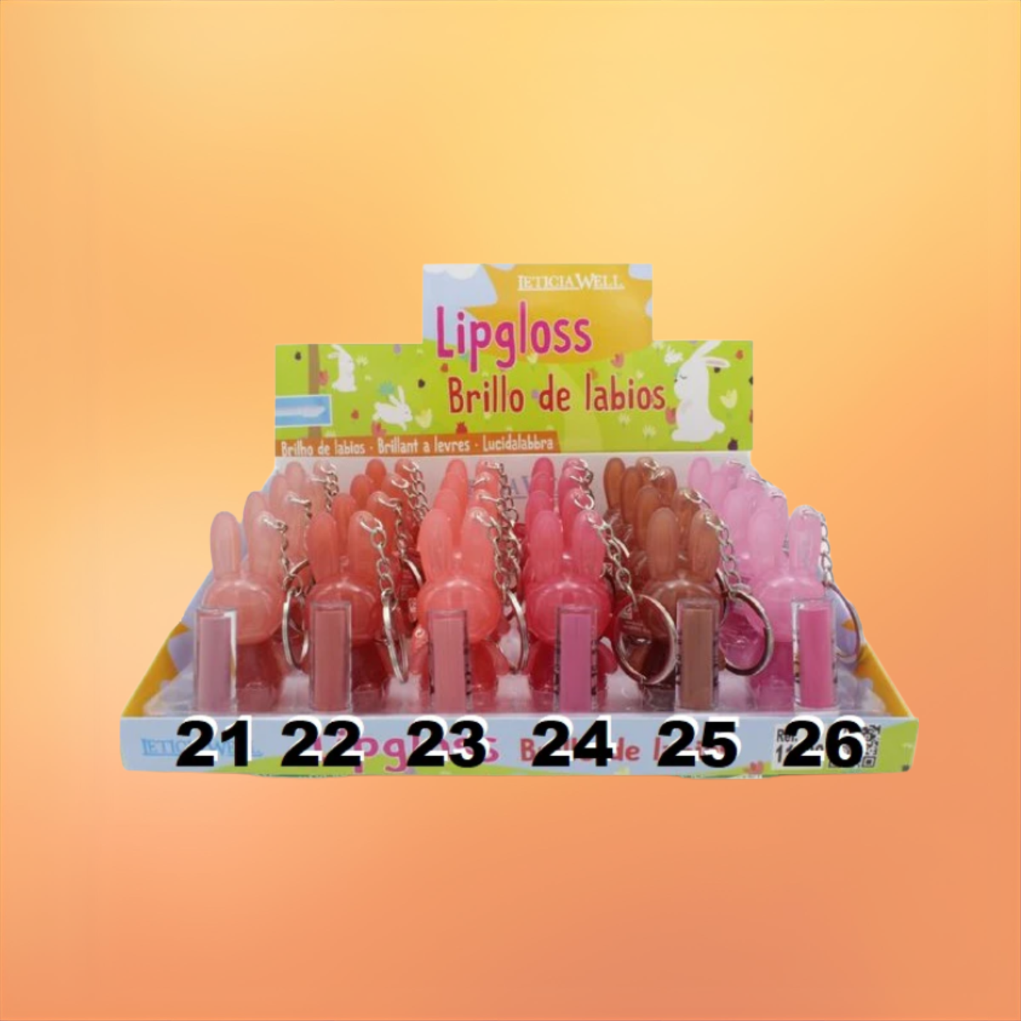 LipGloss Brillo Conejitos Llavero - LeticiaWell