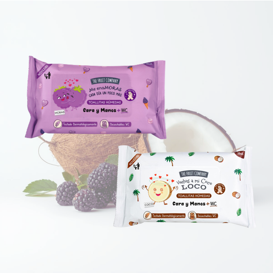 Toallitas Biodegradables Coco o Mora - The Fruit Company